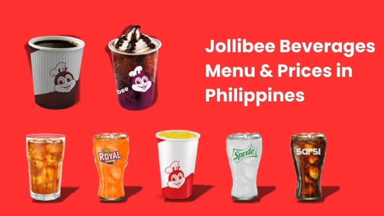 Jollibee Beverages Menu Philippines