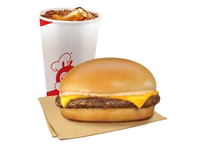 Cheesy Yumburger With Drink