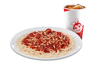 Jolly Spaghetti With Drink
